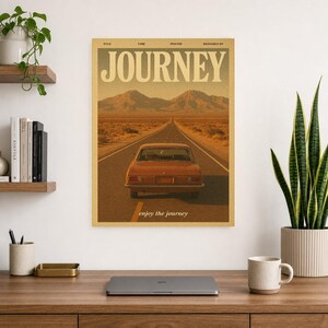 Cartel retro del viaje | Impresión de arte de pared vintage de los años 70 | Impresión de revista estética ? Regalo de decoración retro de m imagen 13