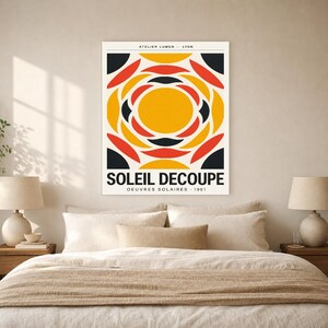 Póster abstracto de exposición solar, impresión artística de pared | Impresión de papel cortado de mediados de siglo ? Póster de la galería imagen 6