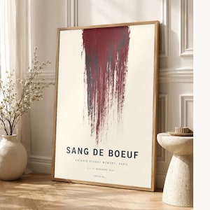 Ox Blood | Abstract Wall Art | Modern Gallery Poster | Minimalist Print | Printed & Shipped image 1