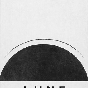 Moon | Abstract Wall Art | Modern Gallery Poster | Minimalist Print | Printed & Shipped image 10