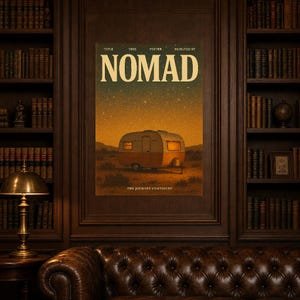 Nomad Retro Poster | Vintage 70s Wall Art Print | Aesthetic Magazine Print | Mid Century Retro Decor Gift image 7