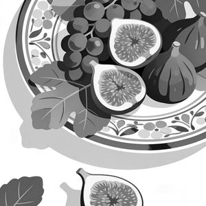 Impresión de cocina de higos mediterráneos ? Impresión de arte de pared italiana Dolce Vita | Decoración De Verano Del Comedor imagen 17