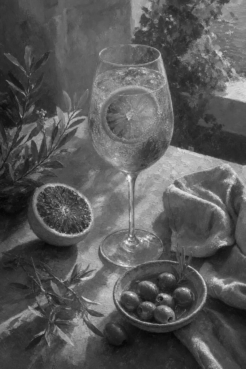 Golden Aperitivo Hour Wall Art | Spritz Citrus Food Still Life Poster | Kitchen Wall Art Print | Bar Cart Decor image 10