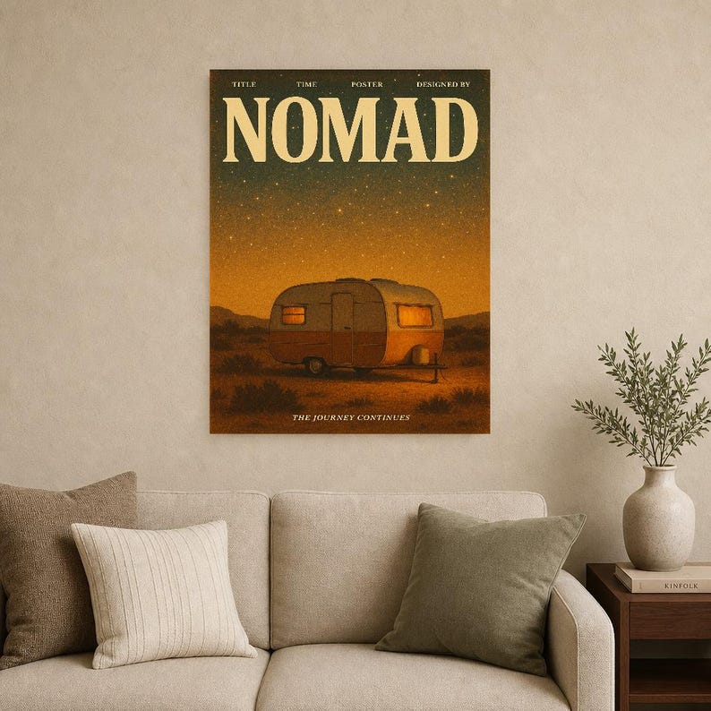 Nomad Retro Poster | Vintage 70s Wall Art Print | Aesthetic Magazine Print | Mid Century Retro Decor Gift image 15
