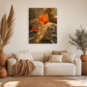 Golden Aperitivo Hour Wall Art | Spritz Citrus Food Still Life Poster | Kitchen Wall Art Print | Bar Cart Decor image 7