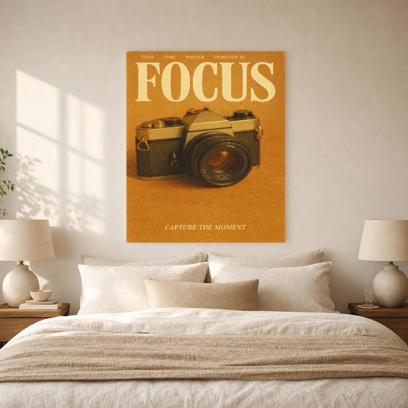 Focus Retro Poster | Vintage 70s Wall Art Print | Aesthetic Magazine Print | Mid Century Retro Decor Gift image 6