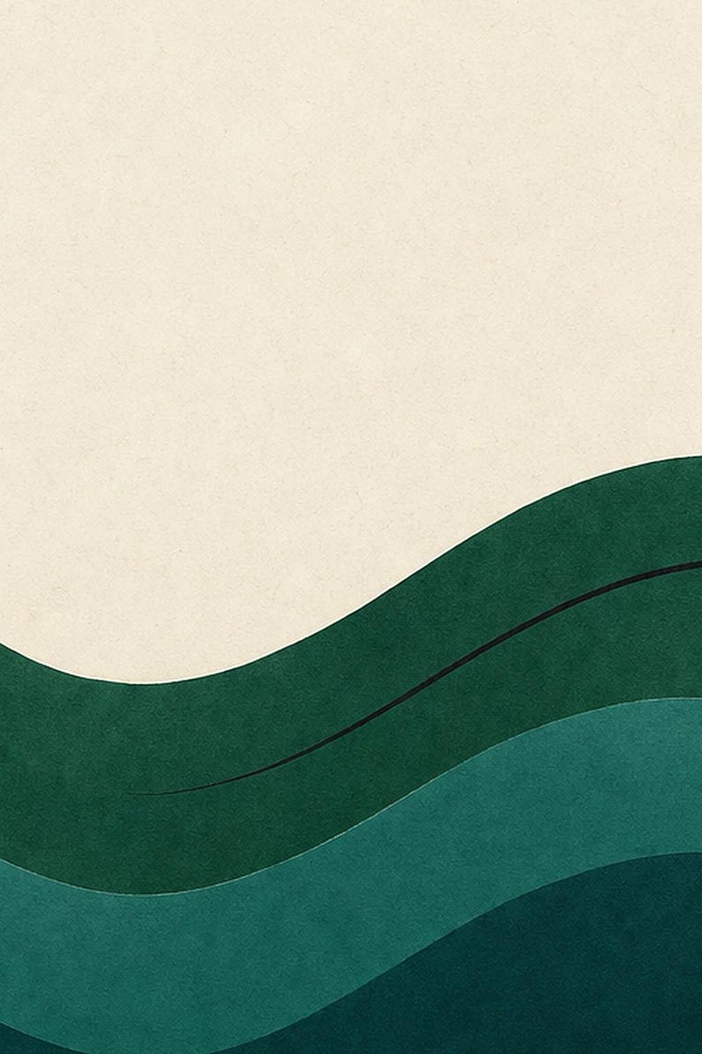Waves | Abstract Wall Art | Modern Gallery Poster | Minimalist Print | Printed & Shipped image 3