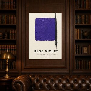 Purple Block | Abstract Wall Art | Modern Gallery Poster | Minimalist Print | Printed & Shipped image 5
