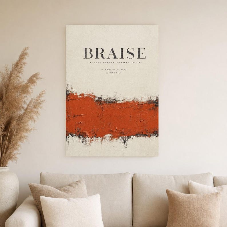Ember | Abstract Wall Art | Modern Gallery Poster | Minimalist Print | Printed & Shipped image 4
