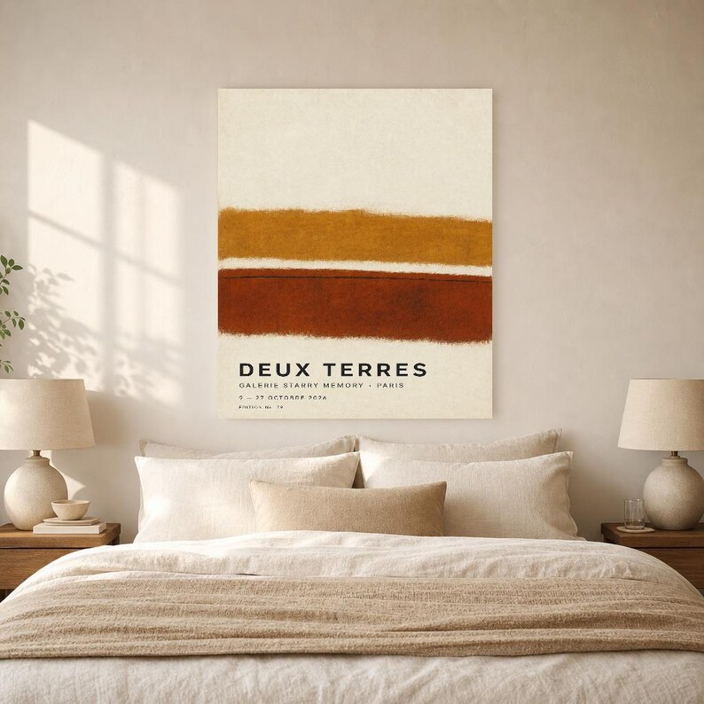 Two Lands | Abstract Wall Art | Modern Gallery Poster | Minimalist Print | Printed & Shipped image 6