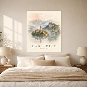 Lake Bled Watercolor image 6
