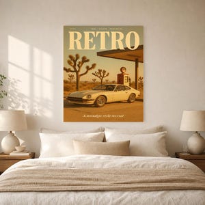 Retro Plakat Retro | Druk ścienny w stylu vintage z lat 70. | Druk magazynu estetycznego | Prezent w stylu retro z połowy wieku zdjęcie 6