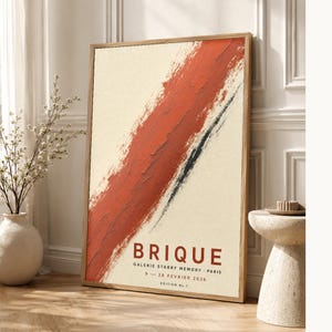 Brick | Abstract Wall Art | Modern Gallery Poster | Minimalist Print | Printed & Shipped image 1