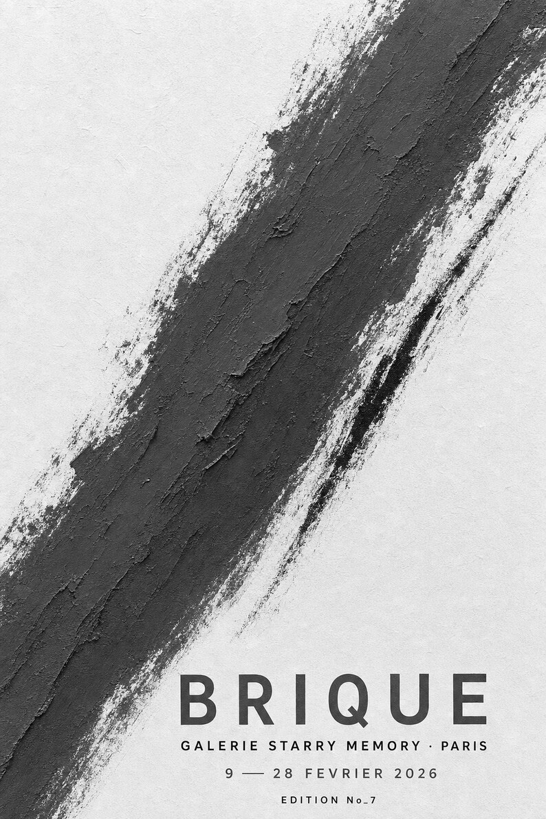 Brick | Abstract Wall Art | Modern Gallery Poster | Minimalist Print | Printed & Shipped image 10