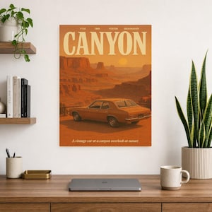 Canyon Retro Poster | Vintage 70s Wall Art Print | Aesthetic Magazine Print | Mid Century Retro Decor Gift image 13