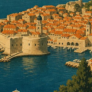 Dubrovnik Walls Vintage 70s image 3