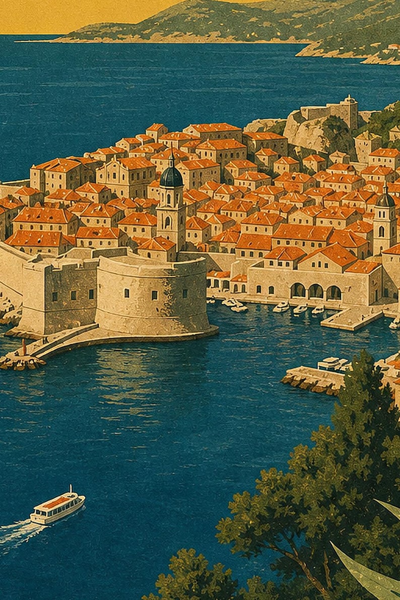 Dubrovnik Walls Vintage 70s image 3