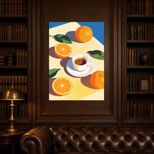 Medelhavsinspirerad espresso-kökstavla | Dolce Vita italiensk väggkonsttavla | Sommarinredning för matsalen bild 4