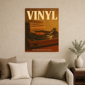 Vinyl Retro Poster | Vintage 70s Wall Art Print | Aesthetic Magazine Print | Mid Century Retro Decor Gift image 12