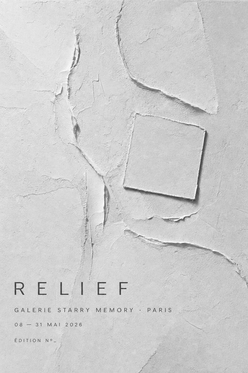 Relief | Abstract Wall Art | Modern Gallery Poster | Beige Textured Minimalist Print | Printed & Shipped image 10