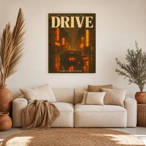 Drive Retro Poster | Vintage 70s Wall Art Print | Aesthetic Magazine Print | Mid Century Retro Decor Gift image 11