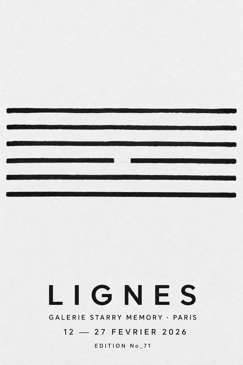 Lines | Abstract Wall Art | Modern Gallery Poster | Minimalist Print | Printed & Shipped image 10