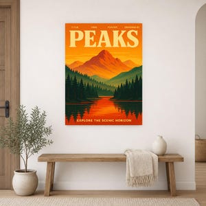 Peaks Retro Poster | Vintage 70s Wall Art Print | Aesthetic Magazine Print | Mid Century Retro Decor Gift image 16