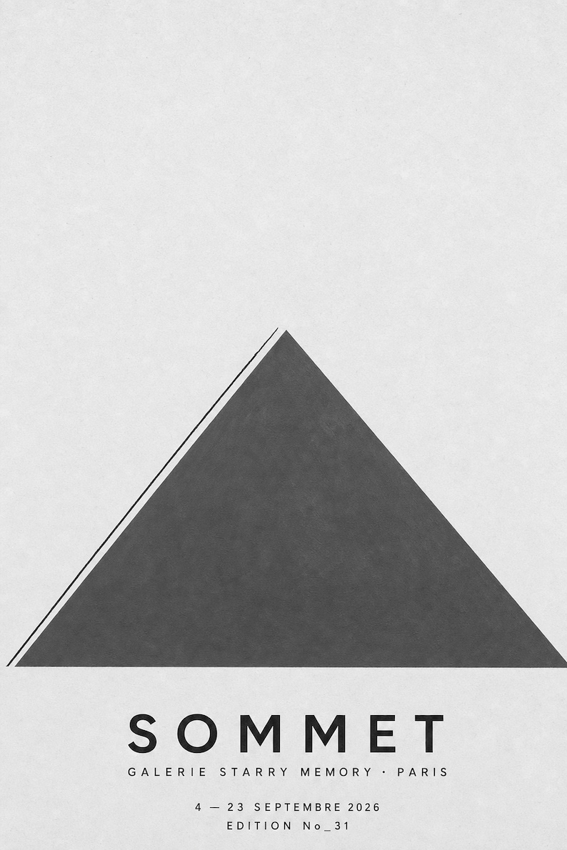 Summit | Arte astratta da parete | Poster moderno da galleria | Stampa minimalista | Stampato e spedito immagine 10
