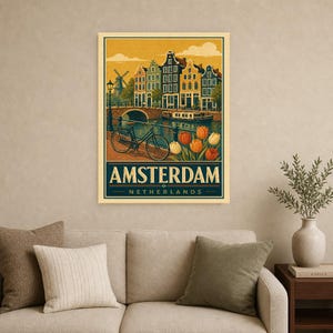 Vintage Amsterdam Canal image 9