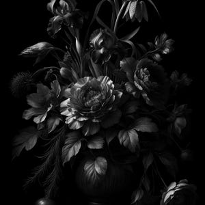 Dark Academia Botanical Wall Art | Moody Plum Floral Poster | Vintage Jewel Tone Study Room Print image 10