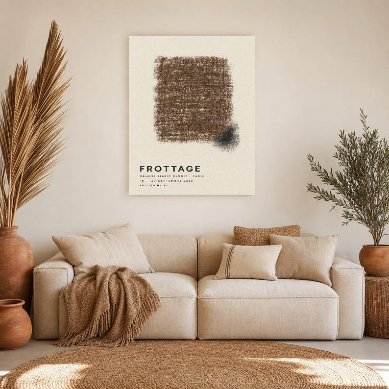 Rubbing | Abstract Wall Art | Modern Gallery Poster | Minimalist Print | Printed & Shipped image 7