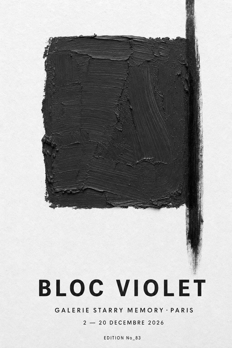 Purple Block | Abstract Wall Art | Modern Gallery Poster | Minimalist Print | Printed & Shipped image 10