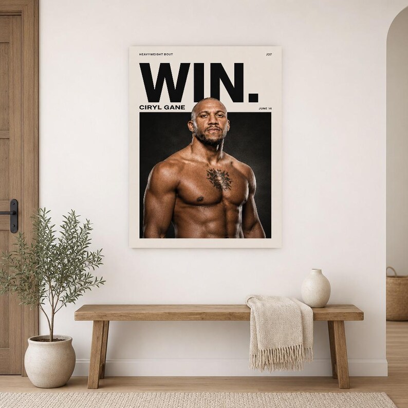 Ciryl Gane Poster | UFC Heavyweight Bout MMA Magazine Wall Art Print | Fight Night Decor image 10