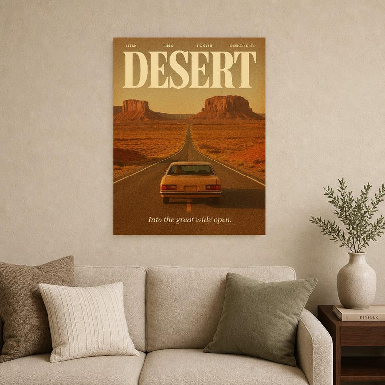 Desert Retro Poster | Vintage 70s Wall Art Print | Aesthetic Magazine Print | Mid Century Retro Decor Gift image 15