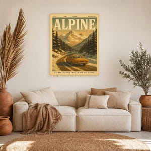 Alpine Retro Poster | Vintage 70s Wall Art Print | Aesthetic Magazine Print | Mid Century Retro Decor Gift image 11