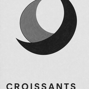 Croissants | Abstract Wall Art | Modern Gallery Poster | Minimalist Print | Printed & Shipped image 10