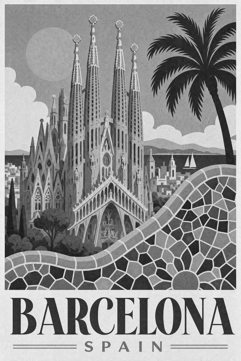 Barcelona Gaudi Vintage image 10
