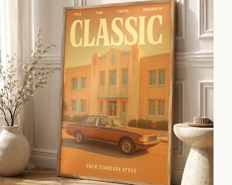 Classic Retro Poster | Vintage 70s Wall Art Print | Aesthetic Magazine Print | Mid Century Retro Decor Gift