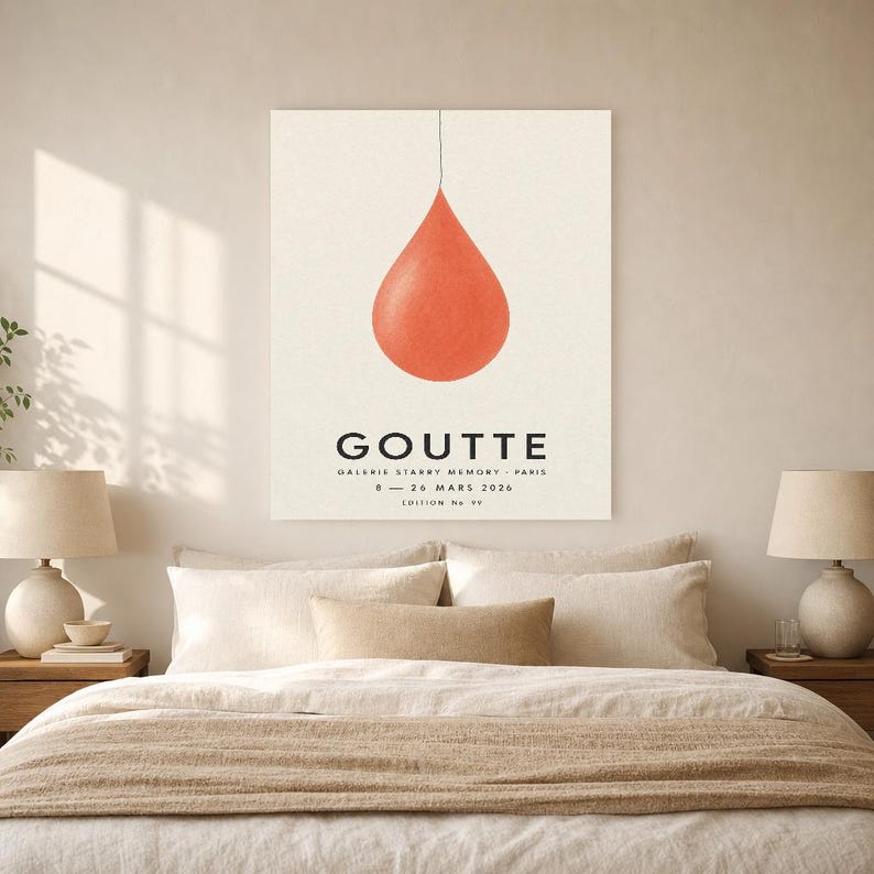 Drop | Abstract Wall Art | Modern Gallery Poster | Minimalist Print | Printed & Shipped image 6