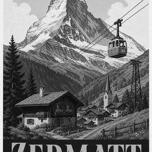 Zermatt Matterhorn Vintage 70S image 10