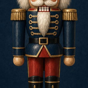 Wiener Weihnachtsmarkt Nussknacker Wandkunst | Österreich Urlaubsposter | Vintage Weihnachtsdruck | Festliches Soldatendekor Bild 3