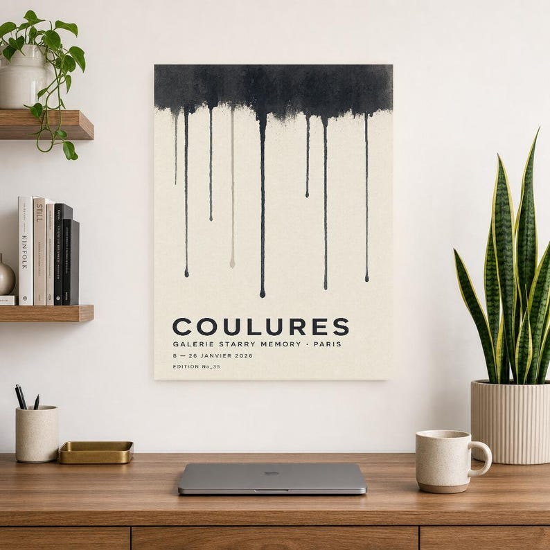 Runs | Abstract Wall Art | Modern Gallery Poster | Minimalist Print | Printed & Shipped image 8