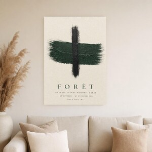 Forest | Abstract Wall Art | Modern Gallery Poster | Forest Green Minimalist Print | Printed & Shipped image 4