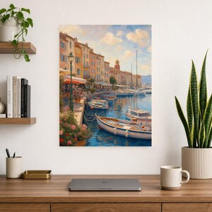 Saint-Tropez-Reiseposter | Kunstdruck der französischen Riviera | Wandbild mit Küstenmotiven aus Frankreich | Gedruckt & Versand Bild 8