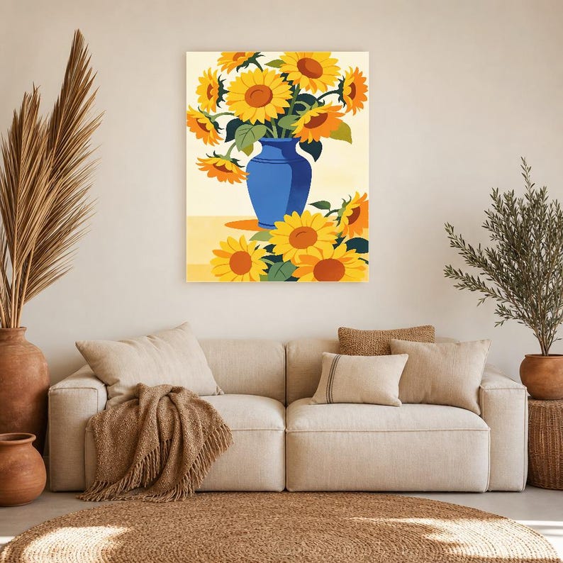Mediterrane zonnebloemkeukenprint | Dolce Vita Italiaanse Wall Art Print | Eetkamer zomerdecor afbeelding 11