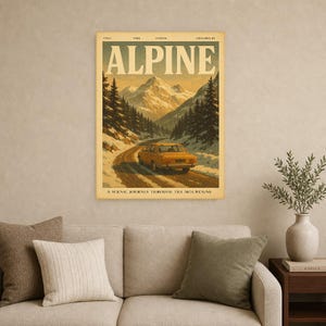 Alpine Retro Poster | Vintage 70s Wall Art Print | Aesthetic Magazine Print | Mid Century Retro Decor Gift image 12