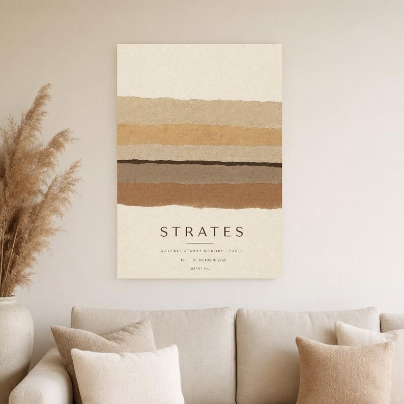 Strata | Abstract Wall Art | Modern Gallery Poster | Minimalist Print | Printed & Shipped image 4