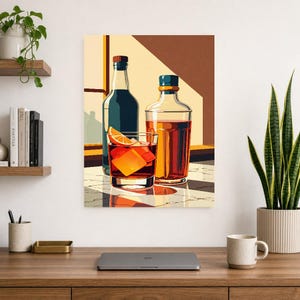 Negroni Cocktail Wall Art | Retro Bar Cart Poster | Vintage Aperitivo Kitchen Print image 7