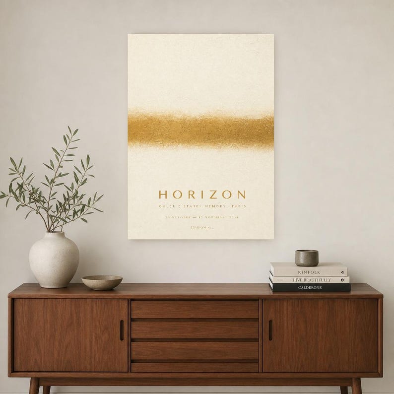 Horizon | Abstract Wall Art | Modern Gallery Poster | Minimalist Print | Printed & Shipped image 2