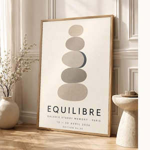 Balance | Abstract Wall Art | Modern Gallery Poster | Minimalist Print | Printed & Shipped image 1